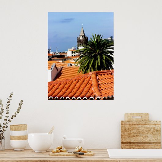 (PORTUGAL) Terracotta Rooftops Poster (Küche)