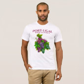 Portugal Traubenbild Spaß am Hafen T-Shirt (Vorne ganz)