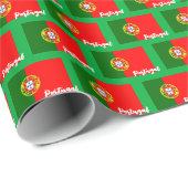 Portugal - Umschlagpapier, portugiesische Flagge, Geschenkpapier (Rolleneckpunkt)