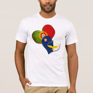 Portugal- und Azoren-Herzen T-Shirt