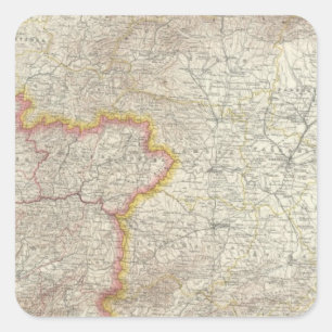 Portugal und Spanien Quadratischer Aufkleber