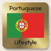 Portugal Untersetzer Flag+Text (Vorderseite)