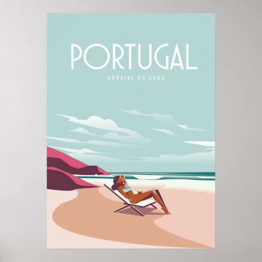 Portugal Vintage Reiseplakat Poster (Vorne)
