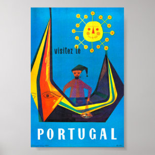 Portugal Vintage Reiseplakat Restauriert Poster