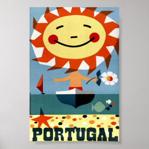 Portugal Vintage Reiseposter Restauriert Poster