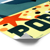 Portugal Vintage Travel Poster wiederhergestellt (Ecke)