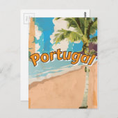 Portugal Vintages Urlaubspenster Postkarte (Vorne/Hinten)