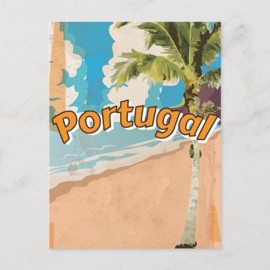 Portugal Vintages Urlaubspenster Postkarte (Vorderseite)
