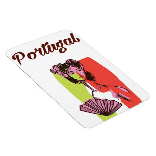 Portugal Vintages Urlaubsposter Magnet