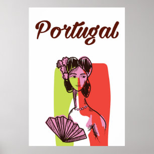 Portugal Vintages Urlaubsposter Poster