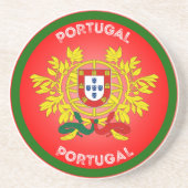 Portugal Wappen Kreisform  Getränkeuntersetzer (Vorne)
