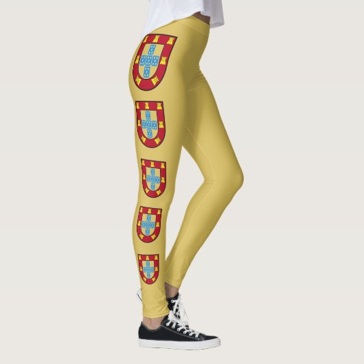 Portugal Wappen Ladys Leggings (Rechts)