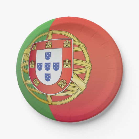 Portugal Wappen Pappteller (Vorderseite)