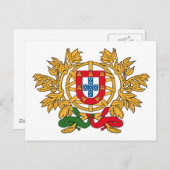 Portugal-Wappen Postkarte (Vorne/Hinten)