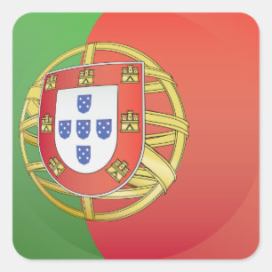 Portugal Wappen Quadratischer Aufkleber