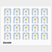 Portugal Wedding Stickers - Blaue Fliesen und Zitr (Blatt)