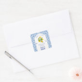 Portugal Wedding Stickers - Blaue Fliesen und Zitr (Umschlag)