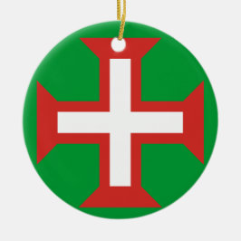 PORTUGAL*-, Weihnachtsverzierungs-Kreuz Keramik Ornament