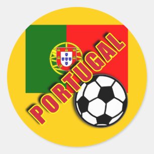 PORTUGAL-WeltFußballfan-T-Shirts Runder Aufkleber