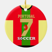 Portugal World Soccer Jersey Ornament (Hinten)