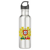 portugales Emblem Edelstahlflasche (Vorderseite)