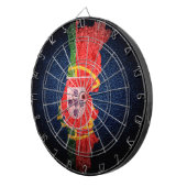 Portugalflagge und -karte dartscheibe (Vorderseite rechts)