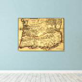 PortugalPanoramakarte Portugal Leinwanddruck (Insitu (Holzboden))