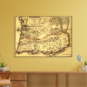 PortugalPanoramakarte Portugal Leinwanddruck (Insitu (Wohnzimmer))