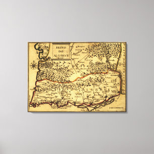 PortugalPanoramic MapPortugal Leinwanddruck