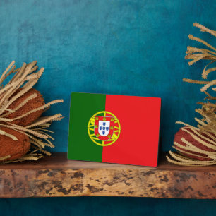 Portugese Flagge Fotoplatte