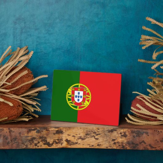Portugese Flagge Fotoplatte (Seite)