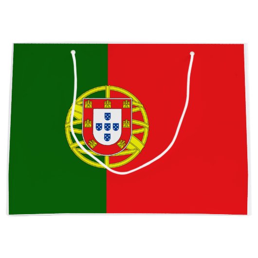 Portugese Flagge Große Geschenktüte (Vorderseite)