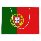 Portugese Flagge Große Geschenktüte (Rückseite)