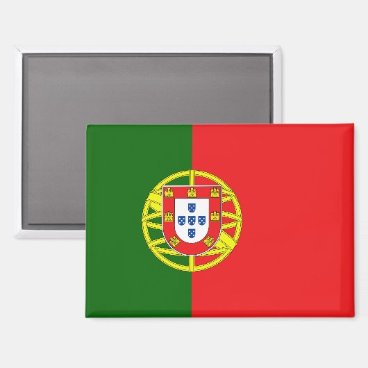Portugese Flagge Magnet (Vorderseite/Rückseite)