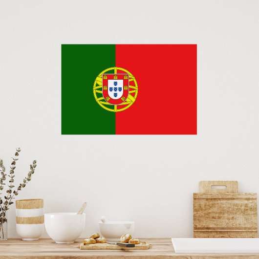 Portugese Flagge Poster (Küche)