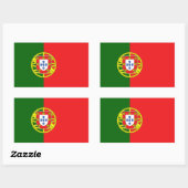 Portugese Flagge Rechteckiger Aufkleber (Blatt)