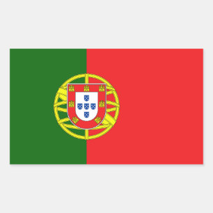 Portugese Flagge Rechteckiger Aufkleber