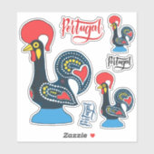 Portugese Rooster Aufkleber (Blatt)