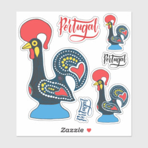 Portugese Rooster Aufkleber