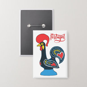 Portugese Rooster Button