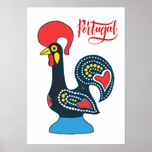 Portugese Rooster Poster