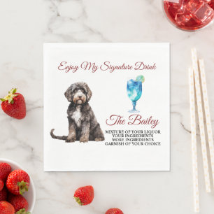 Portugese Wasserhund Hochzeitspass Serviette
