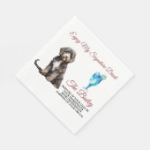 Portugese Wasserhund Hochzeitspass Serviette (Ecke)