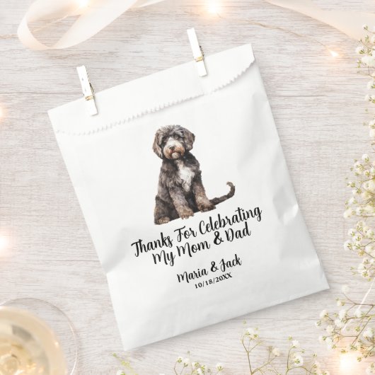 Portugese Wasserhunde Vollfarben Pet Hochzeit Geschenktütchen (Ausgeschnitten)