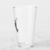 Portugese Water Dog Geo Kariert Glas (Links)