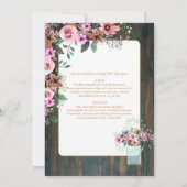 Portugeuse | Casamento Flores Folclóricas Rústica Einladung (Rückseite)