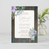 Portugeuse | Casamento Flores Folclóricas Rústica Einladung (Stehend Vorderseite)