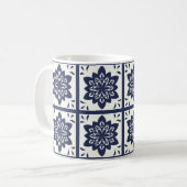 Portugiese Azulejos deckt Muster-Tasse mit Ziegeln Kaffeetasse (Vorderseite Links)