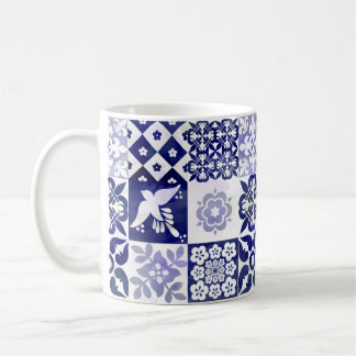 Portugiese Azulejos deckt Tasse mit Ziegeln