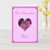 Portugiese: Birthday flowers Karte (Gelbe Blume)